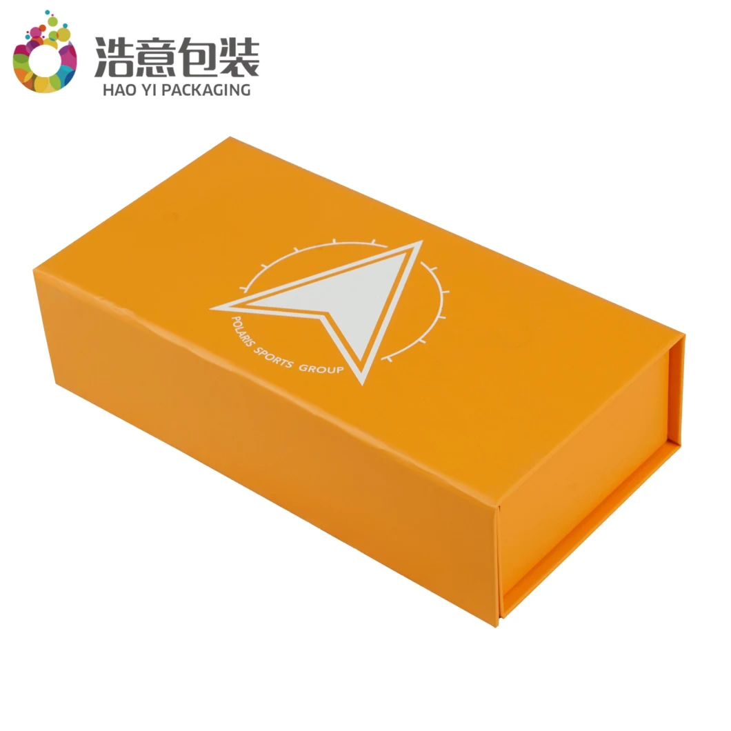 China Wholesale Custom Luxury Orange Printed Folding Foldable Cardboard Paper Packaging Gift Jewelry Box with Magnetic for Wine Clothing Apparel Shoes Cosmetic